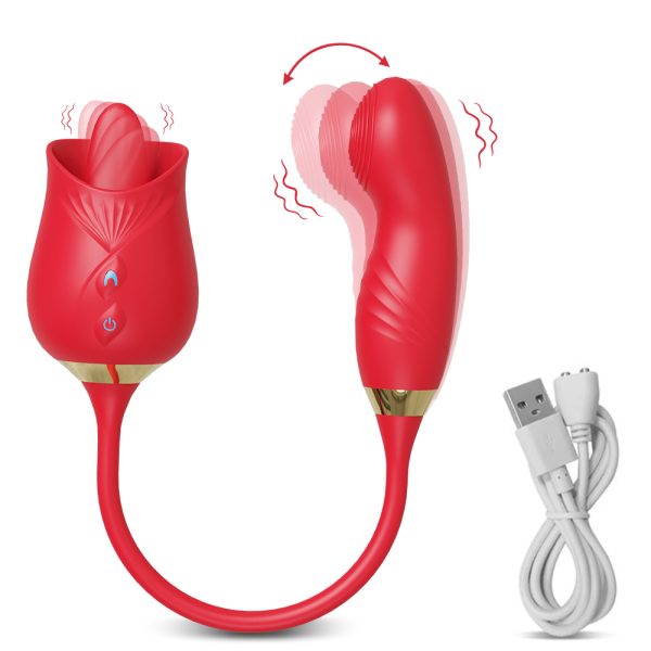 Rose Licking Vibrator for Women with charger